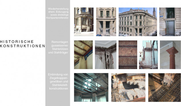München, Kardinal-Faulhaber-Str. 1, Vorstandsgebäude der HVB, Projektleitung für Botti & Canali Architetti, Einbindung historischer Konstruktionen