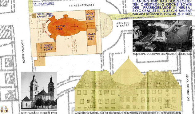 München, Pfarrei Christkönig, Planung und Bau durch Baurat August Blössner, 1926-38