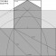 Proportionsschema auf Basis einfacher Maßverhältnisse, hier am Beispiel einer Gruppe von Kreuzdachkirchen auf Euböa