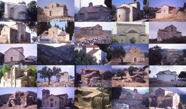 Griechische Kreuzdachkirchen, Teil der rund 200 Kirchen und Kapellen vom frühen 13. Jh. bis späten 17. Jh.