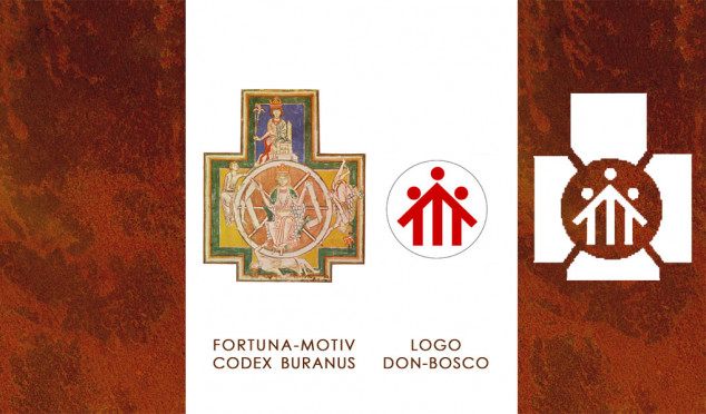 Benediktbeuern, Itinerarium Buranum - CI-Marke und Wegeleitsystem, Herleitung aus dem Fortuna-Motiv des Codex Buranus